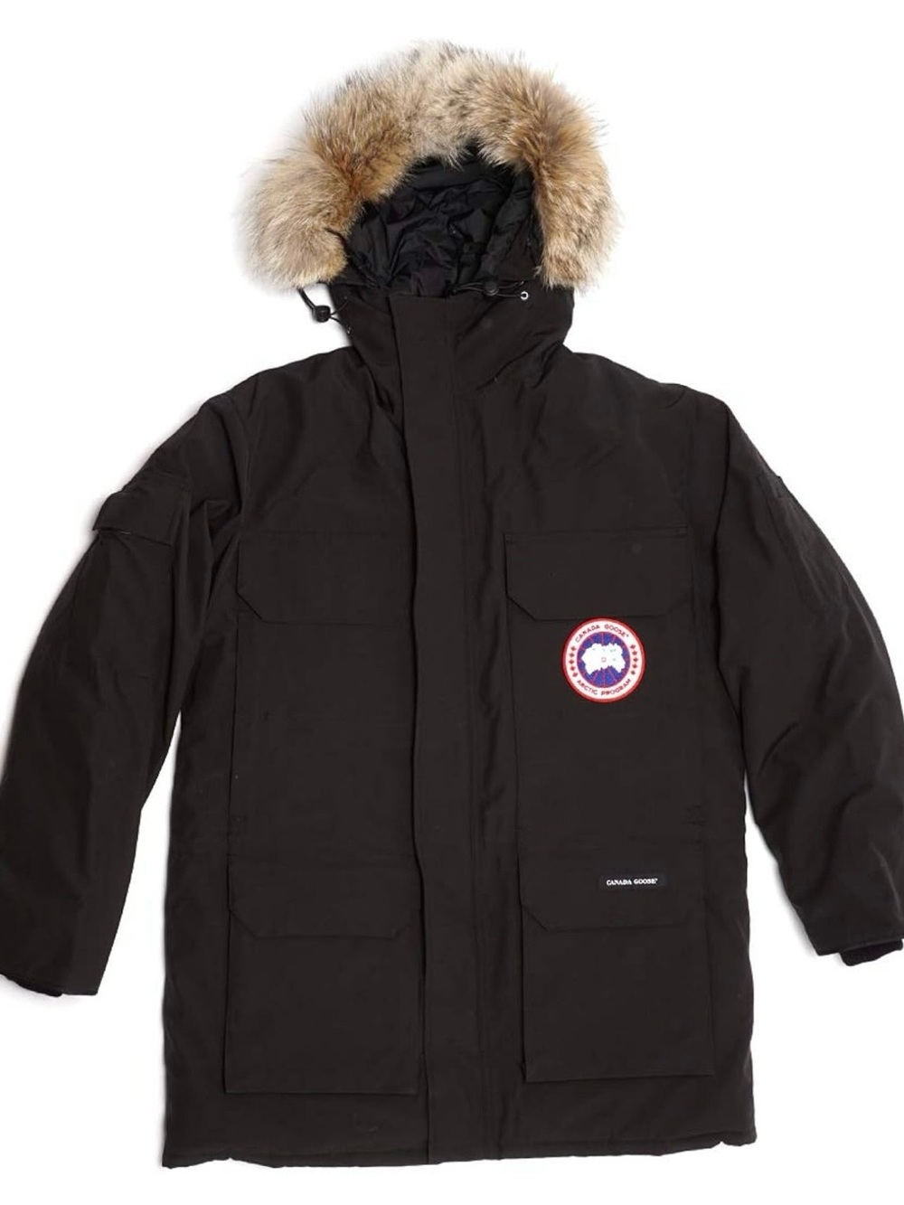CANADA GOOSE Expedition Parka in Black with Fur Trim Hood Removable